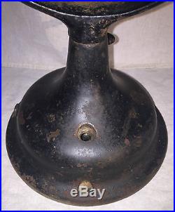 Antique Ge General Electric 1901 Pancake Fan Cast Iron Brass Blades Needs Work