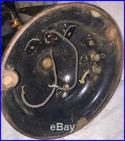 Antique Ge General Electric 1901 Pancake Fan Cast Iron Brass Blades Needs Work