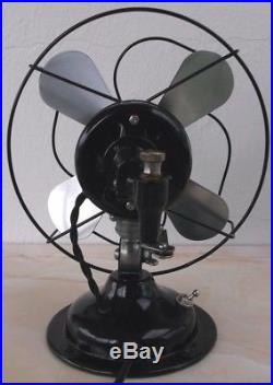 ANTIQUE/VINTAGE/DECO 30's ELECTRIC 8 OSCILLATING FAN-PROFESSIONALLY RESTORED