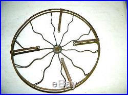 ANTIQUE VTG 1910'S 1920'S BRASS ELECTRIC FAN CAGE GUARD FOR A 13 BLADE PARTS