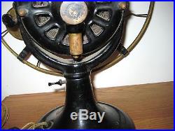 ANTIQUE WESTINGHOUSE BRASS CAGE & BLADE ELECTRIC FAN