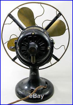 Antique Westinghouse Model 60677 Brass Blade Electric Table Fan