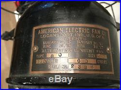 American Electric Fan Co. Roller Coaster antique electric fan 10