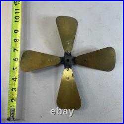 Antique 10 Brass Fan Blade Brass Hub Desk Fan Part 18G4 Antique 10 Brass Fan Blade Brass Hub Desk Fan Part 18G4