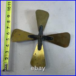 Antique 10 Brass Fan Blade Brass Hub Desk Fan Part 18G4 Antique 10 Brass Fan Blade Brass Hub Desk Fan Part 18G4