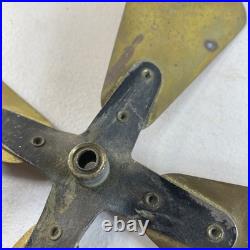 Antique 10 Brass Fan Blade Brass Hub Desk Fan Part 18G4 Antique 10 Brass Fan Blade Brass Hub Desk Fan Part 18G4