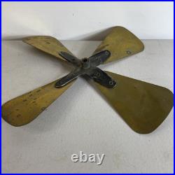 Antique 10 Brass Fan Blade Brass Hub Desk Fan Part 18G4 Antique 10 Brass Fan Blade Brass Hub Desk Fan Part 18G4