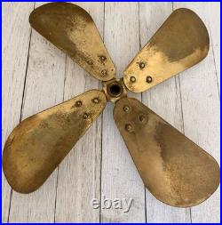 Antique 12 Brass 4 Blade Fan Blade Replacement Fits Many Early Desk Fans