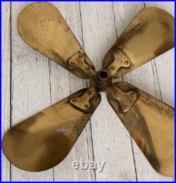 Antique 12 Brass 4 Blade Fan Blade Replacement Fits Many Early Desk Fans