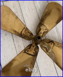 Antique 12 Brass 4 Blade Fan Blade Replacement Fits Many Early Desk Fans