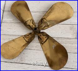 Antique 12 Brass 4 Blade Fan Blade Replacement Fits Many Early Desk Fans