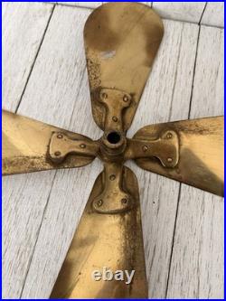 Antique 12 Brass 4 Blade Fan Blade Replacement Fits Many Early Desk Fans