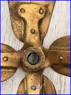 Antique 12 Brass 4 Blade Fan Blade Replacement Fits Many Early Desk Fans