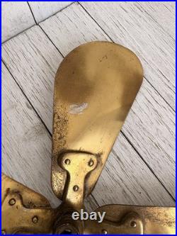 Antique 12 Brass 4 Blade Fan Blade Replacement Fits Many Early Desk Fans
