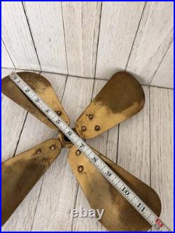 Antique 12 Brass 4 Blade Fan Blade Replacement Fits Many Early Desk Fans
