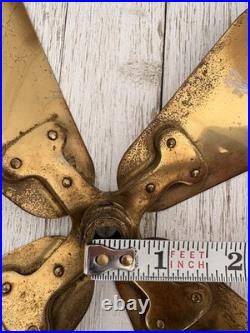 Antique 12 Brass 4 Blade Fan Blade Replacement Fits Many Early Desk Fans