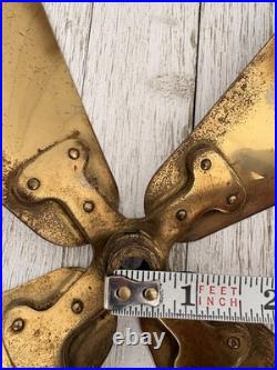 Antique 12 Brass 4 Blade Fan Blade Replacement Fits Many Early Desk Fans