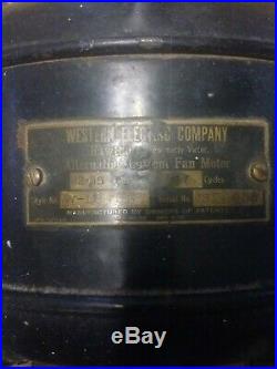 Antique 12 Brass Blade Western Electric Hawthorn Fan W184037