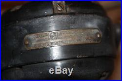 Antique 12 GE Fan BRASS BLADES & CAGE Yoke-Mount pancake motor small large