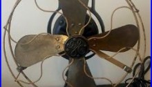 Antique 12 General Electric Fan Brass 3-Speed Oscillating Portable Fan Works