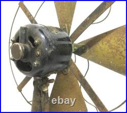 Antique 12 Racine Electric Company AC / DC Electric Fan Eagle Tag See Video