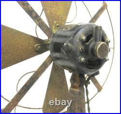 Antique 12 Racine Electric Company AC / DC Electric Fan Eagle Tag See Video