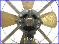 Antique 12 Racine Electric Company AC / DC Electric Fan Eagle Tag See Video