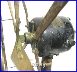 Antique 12 Racine Electric Company AC / DC Electric Fan Eagle Tag See Video