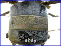 Antique 12 Racine Electric Company AC / DC Electric Fan Eagle Tag See Video