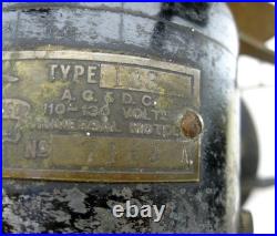 Antique 12 Racine Electric Company AC / DC Electric Fan Eagle Tag See Video