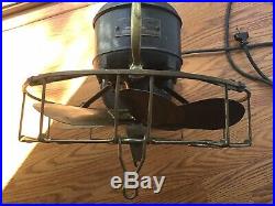 Antique 12 Westinghouse 6 Brass Blade Vane Oscillator Fan, 1906 Alternating