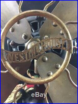 Antique 12 Westinghouse #80421 Fan BRASS & BRASS Tank Motor