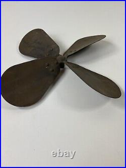 Antique 12 Westinghouse Brass Fan Blade Stamped Brass Hub 1920s Original USA
