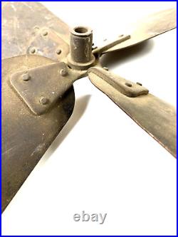 Antique 12 Westinghouse Brass Fan Blade Stamped Brass Hub 1920s Original USA
