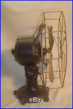 Antique 12 in. PEERLESS Electric FAN BRASS Blades & Cage