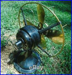 Antique 13 Westinghouse BRASS both Blade & Cage Electric Fan