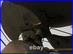 Antique 14 Fan The Emerson Electric Mfg Co Motor Rust Age Treasure