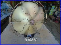 Antique 16 6 brass blade G. E. Electric fan works good 3 speed