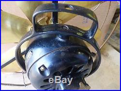 Antique 16 6 brass blade G. E. Electric fan works good 3 speed