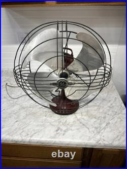 Antique 16 General Electric 4 Blade Cage Fan 3 Speed Adjustable Tilt Antique 16 General Electric 4 Blade Cage Fan 3 Speed Adjustable Tilt