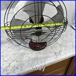 Antique 16 General Electric 4 Blade Cage Fan 3 Speed Adjustable Tilt Antique 16 General Electric 4 Blade Cage Fan 3 Speed Adjustable Tilt