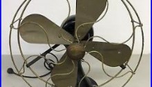 Antique 16 Peerless Brass Blade And Cage Front Oscillator Electric Fan
