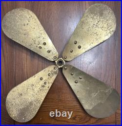 Antique 16 Solid Brass Electric Fan Blade 4 Blades