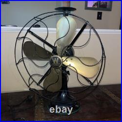 Antique 16 Westinghouse 4 Brass Blade 3 Speed Oscillating Fan Works 516873-A