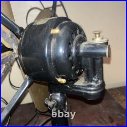 Antique 16 Westinghouse 4 Brass Blade 3 Speed Oscillating Fan Works 516873-A