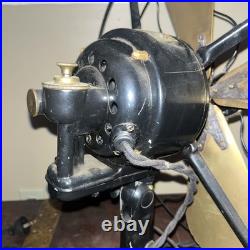 Antique 16 Westinghouse 4 Brass Blade 3 Speed Oscillating Fan Works 516873-A