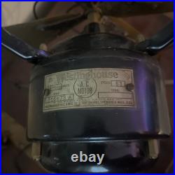 Antique 16 Westinghouse 4 Brass Blade 3 Speed Oscillating Fan Works 516873-A