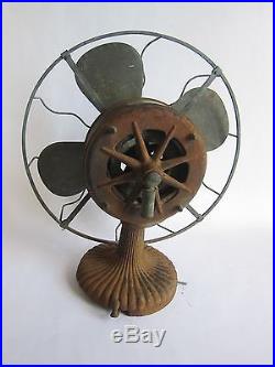 Antique 1800s Tesla Westinghouse Cast Iron Electric Fan Style 3856A