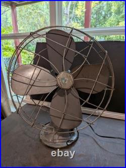 Antique 18 Emerson Electric 3-Speed Fan Model 79648SH. IT WORKS