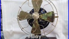 Antique 1901 12 Ge Pancake Brass Fan 100% Correct And Restored